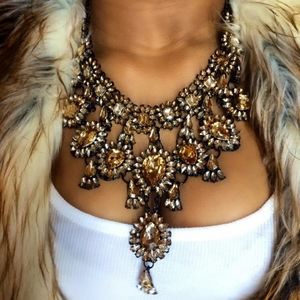 Sparkling Champagne Statement Necklace